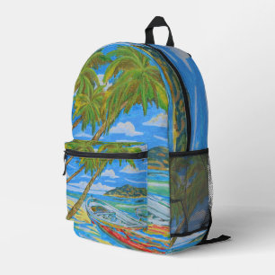 Impresa Mochila de escena tropical