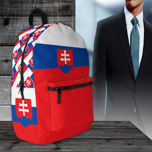 Impresa Mochila de Eslovaquia, patriótica, bandera de Eslo