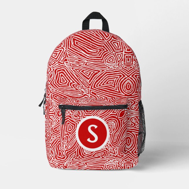 Impresa Mochila de estampado de garabatos (Anverso)