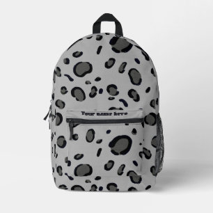 Impresa Mochila de estampado de leopardo con nombre person