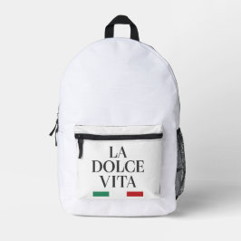 Impresa Mochila de estilo italiano La Dolce Vita