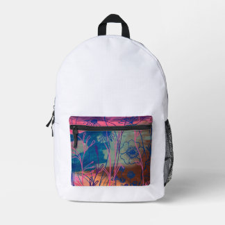 Impresa Mochila de flores silvestres