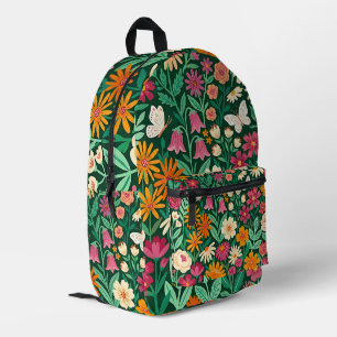 Impresa Mochila de flores silvestres coloridas de arte abs