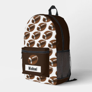 Impresa Mochila de fútbol americano para niños con nombre