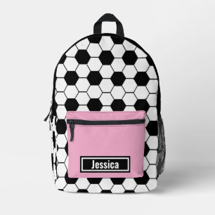 Impresa Mochila de fútbol para niñas con nombre personaliz