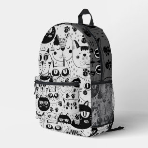 Impresa Mochila de gatitos caras de gato