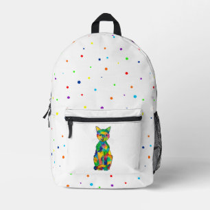 Impresa Mochila de gato arco iris
