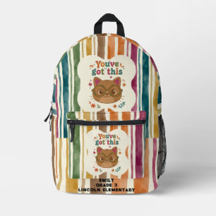 Impresa Mochila de gato personalizada Agregar nombre par