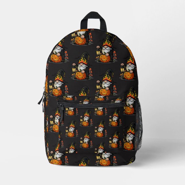 Impresa Mochila de Gnome de Halloween (Anverso)