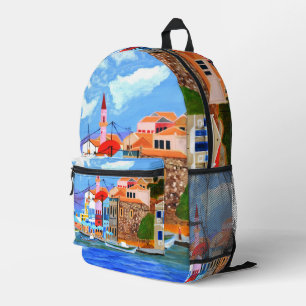 Impresa Mochila de Grecia hermosa
