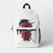 Mochila de guerrero samurái japonés – Anim rojo ne