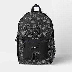 Impresa Mochila de Halloween personalizado con calabaza es