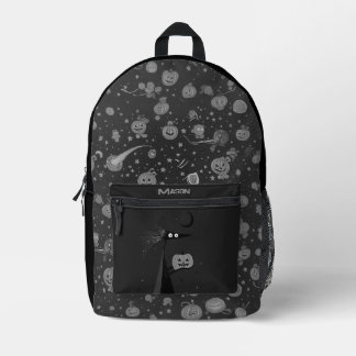 Impresa Mochila de Halloween personalizado con calabaza es