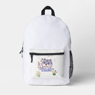 Impresa Mochila de hámster con estética linda