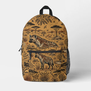 Impresa Mochila de Hiena Manchada – Diseño Salvaje