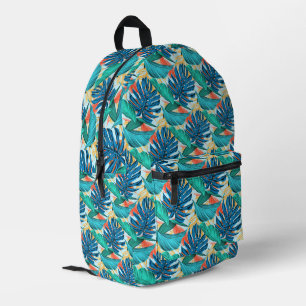 Impresa Mochila de hojas tropicales