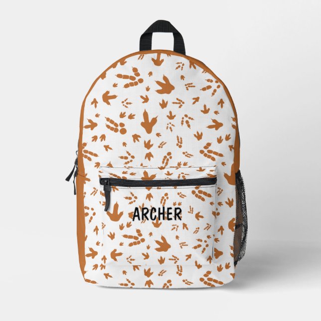 Impresa Mochila de huella de dinosaurio (Anverso)