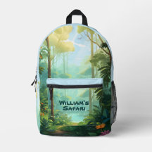 Mochila de impresión de jungla de color de agua su