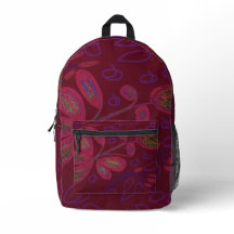 Mochila de impresión floral colorida