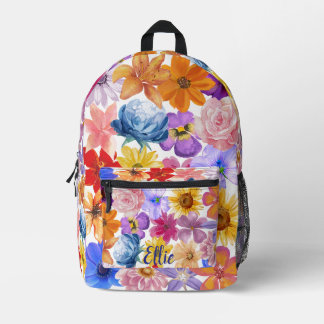 Impresa Mochila de impresión floral | Personalizar