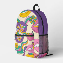 Impresa Mochila de impresión "Flower Power"