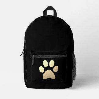 Impresa Mochila de impresión Gold Paw | Regalo de Pet Love