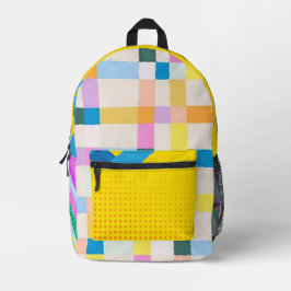 Impresa Mochila de impresión multicoloreada de dos caras