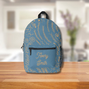 Impresa Mochila de impresión oceánica - Ondas y corales di