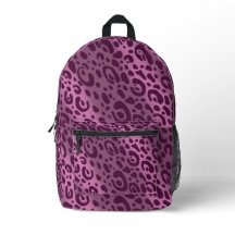 Mochila de impresión Purple Leopard
