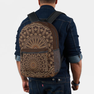 Impresa Mochila de impresión tribal africana