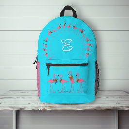 Impresa Mochila de iniciales del nombre del estudiante de