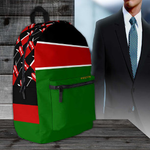 Impresa Mochila de Kenia, patriótica, bandera de Kenia