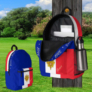 Impresa Mochila de la bandera francesa, Emblem, patriotas,