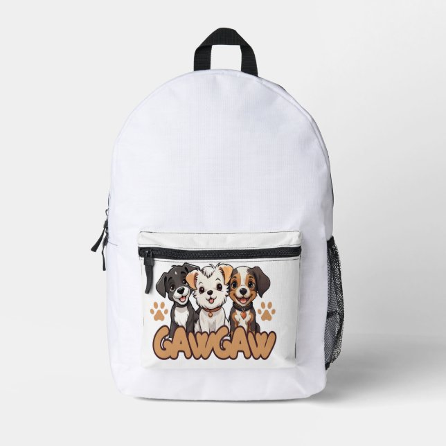 Impresa Mochila de la escuela de cumpleaños Dog Lover (Anverso)
