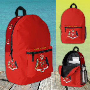Impresa Mochila de la Isla de Man, Bandera, Británica, pat