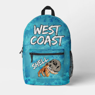 Impresa Mochila de la Shell de la Costa Oeste - Azul Coral