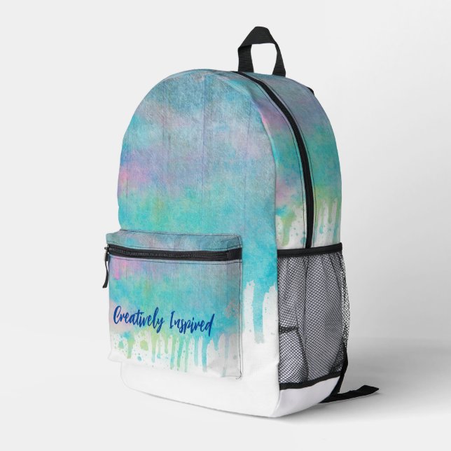 Impresa Mochila de lavado con acuarela (Esquina derecha trasera )
