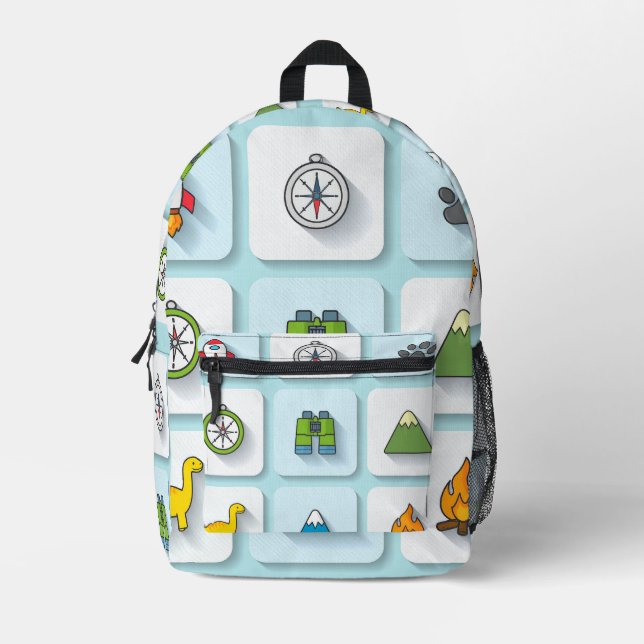Impresa Mochila de los niños con iconos de mini Explorer (Anverso)