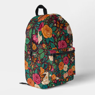 Impresa Mochila de Mariposa de Jardín de Rosas de Arte Abs