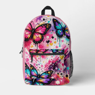 Impresa Mochila de mariposa de sueño colorido