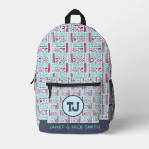 Impresa Mochila de moda con nombre de profesor de preescol