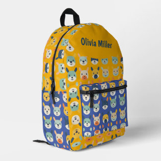 Impresa Mochila de mosaico de animal colorido personalizad