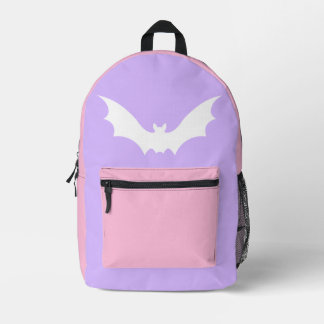 IMPRESA MOCHILA DE MURCIÉLAGO VAMPIRO (GÓTICO PASTEL)
