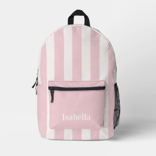 Impresa Mochila de niña con rayas rosadas lindas para el r