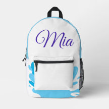 Mochila de niña linda con nombre personalizado