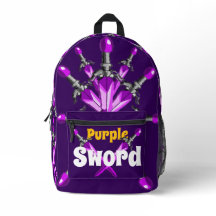 Mochila de niños de espada púrpura