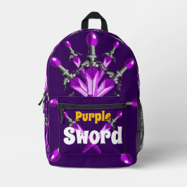 Impresa Mochila de niños de espada púrpura