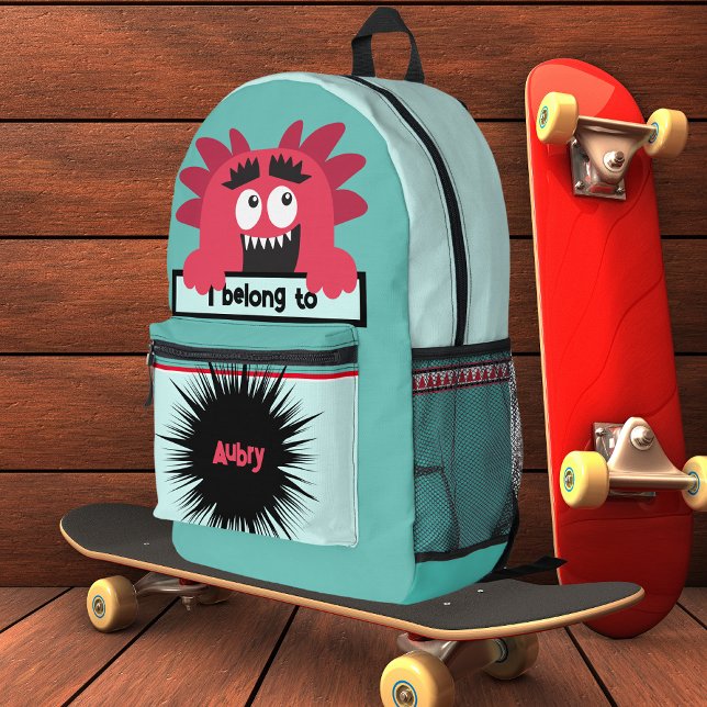 Impresa Mochila de nombre de monstruo rojo Bag Buddy (Subido por el creador)