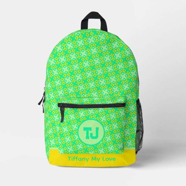 Impresa Mochila De Nombre Deportivo De Moda Para Niños (Anverso)