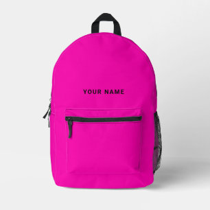 Impresa Mochila de nombre personalizado rosa negro